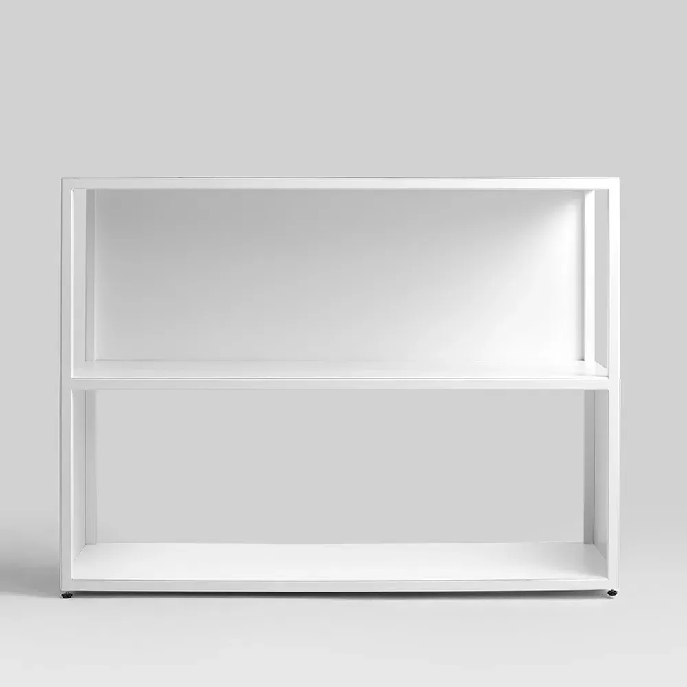 Knjižnica HYLLER SIDE metal, bijela — stražnji prikaz