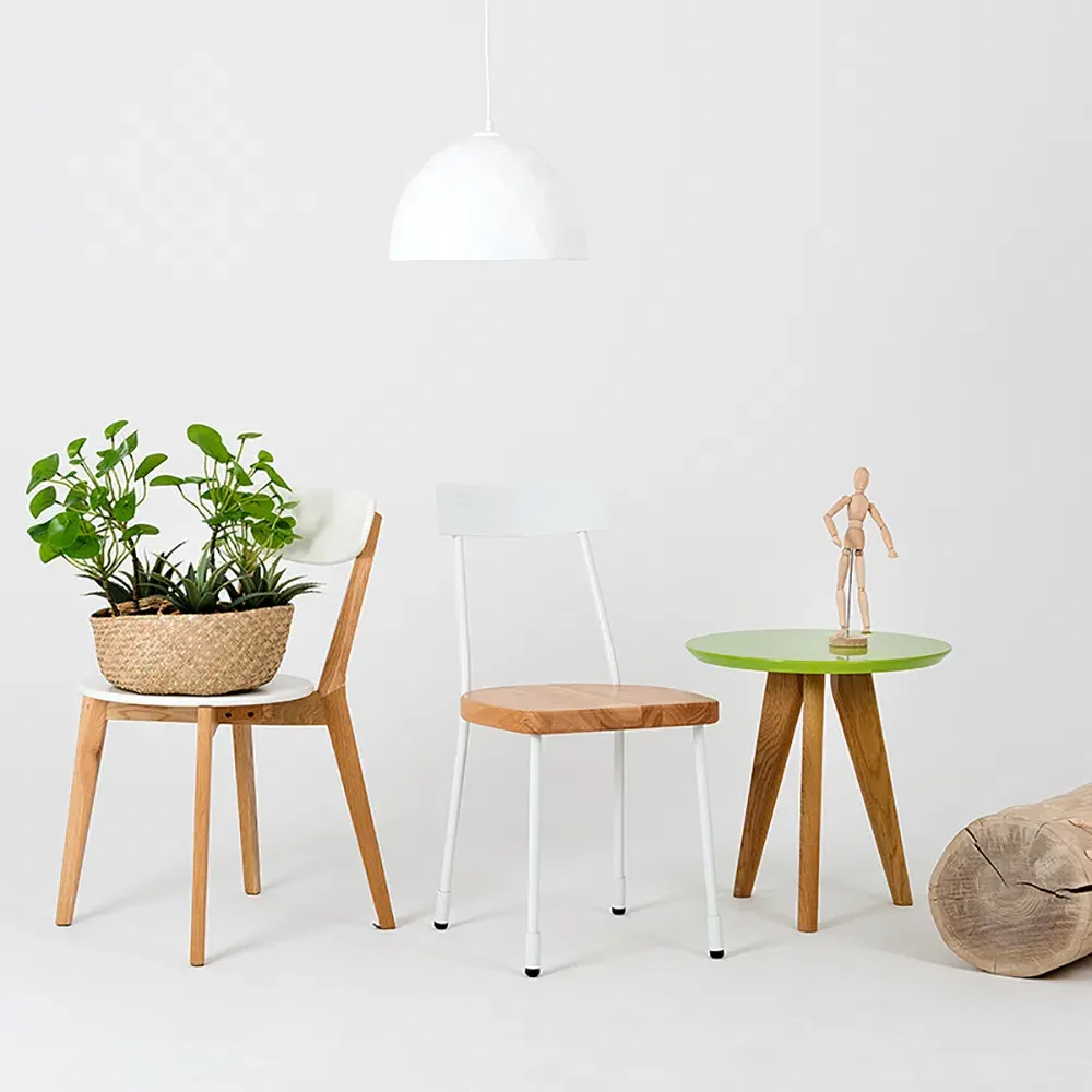 Plafonska lampa LEONARD M – zlatna-bijela — bočni prikaz