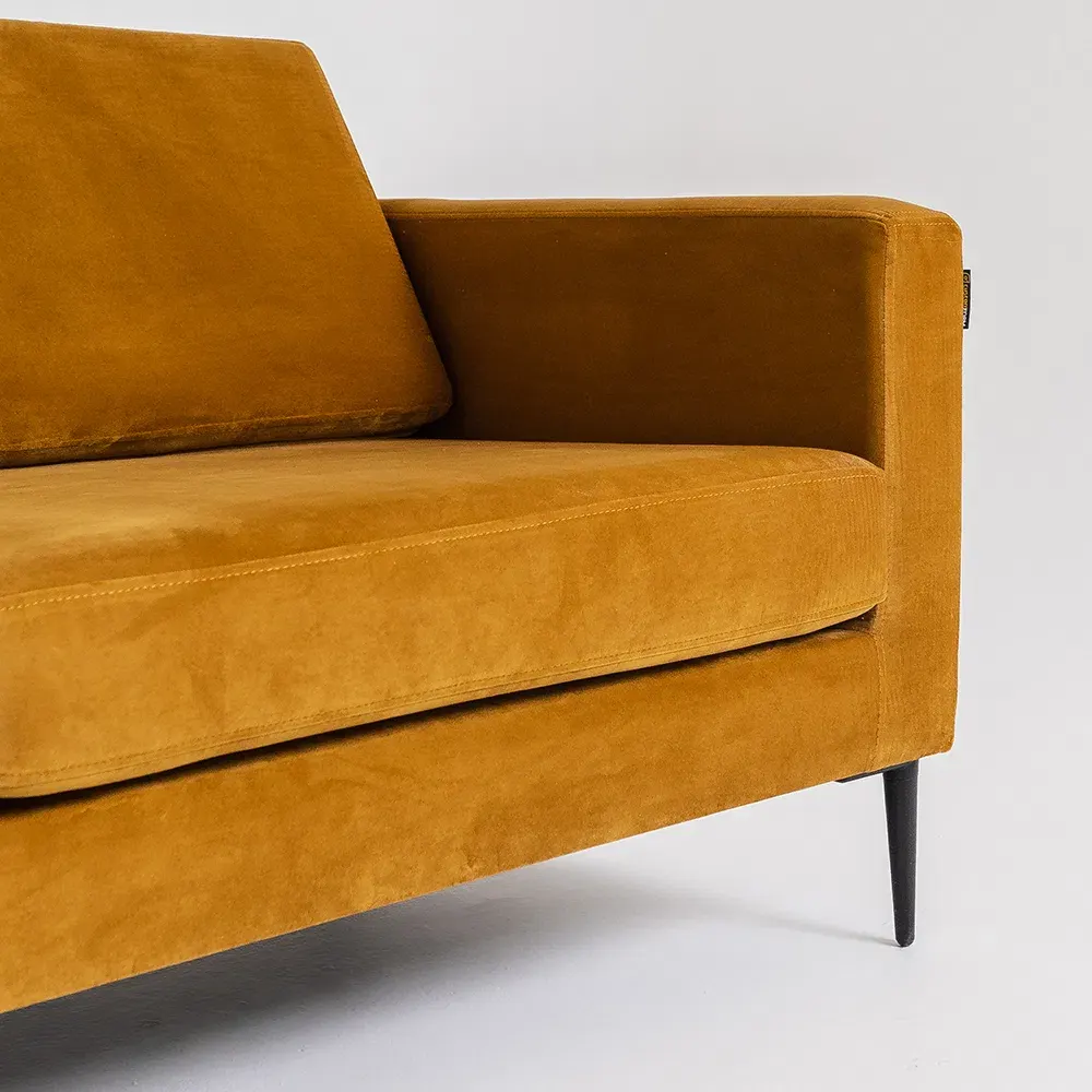4 sjedalo sofa VERGAN – passion fruit, crna — stražnji prikaz