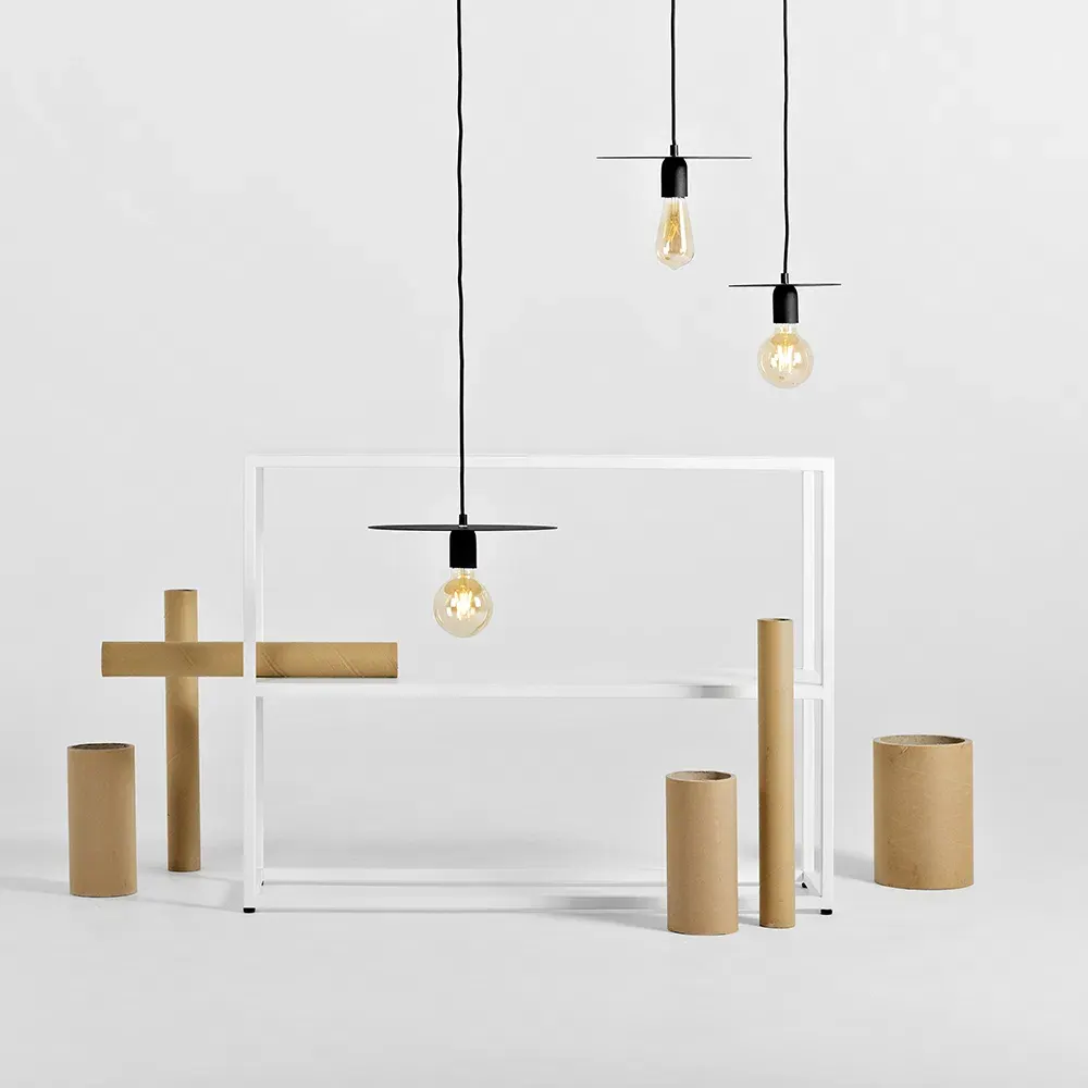 Viseća lampa SKIVAS S – crna — stražnji prikaz
