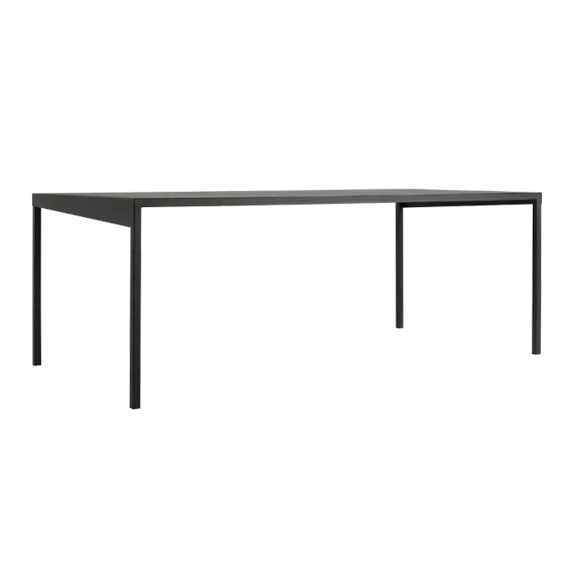 Blagovaonski stol OBROOS metal 200 - crna 200×100×74 | V&B Casa