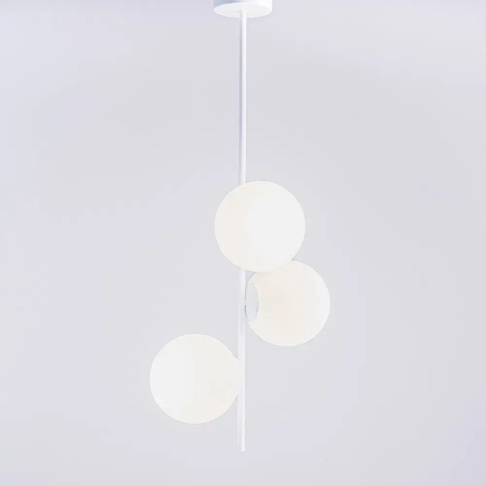 Viseća lampa BOBLER okomita – bijela — stražnji prikaz