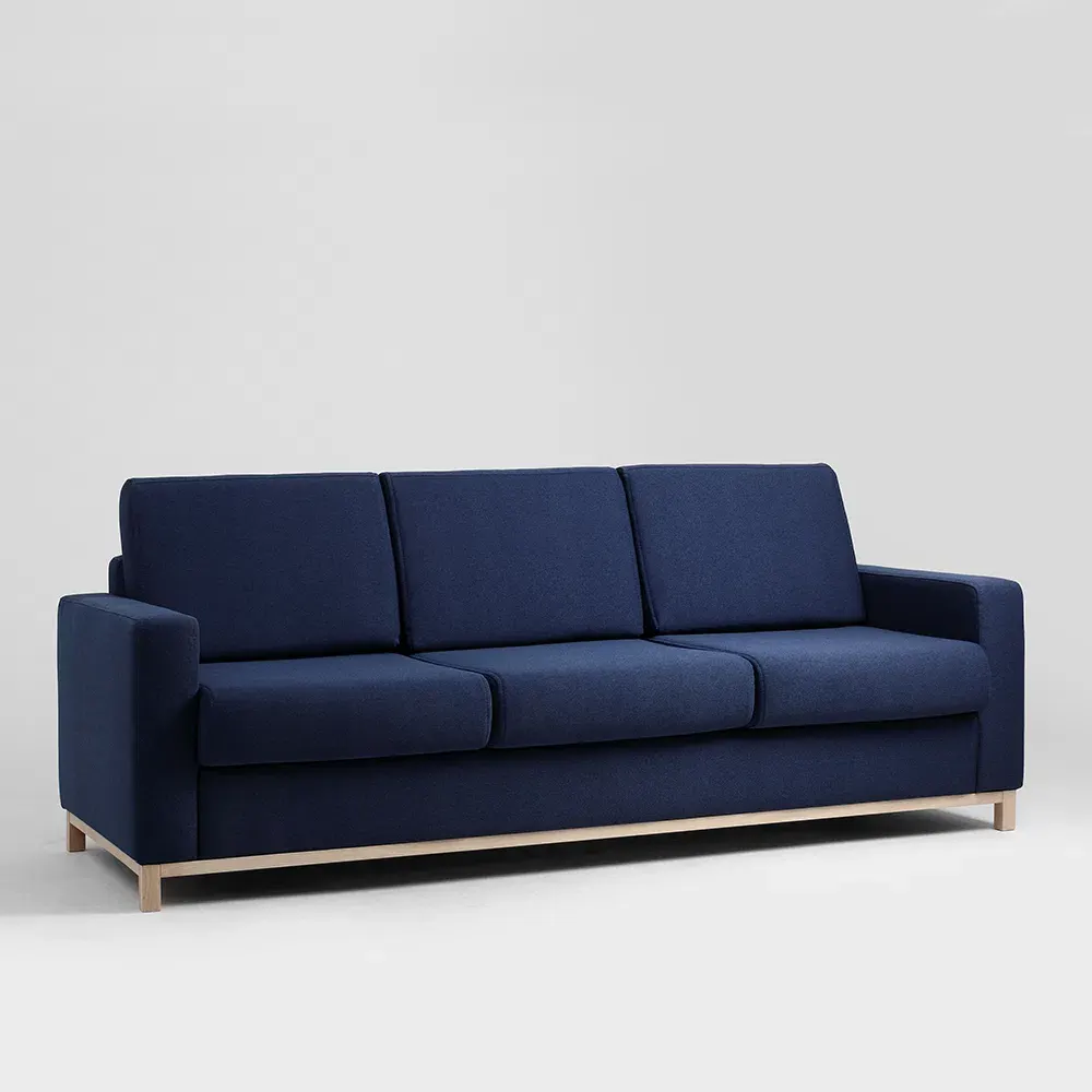 Trosjed krevet sofa SCANDIC, Inkjet, prirodni, Inky — bočni prikaz