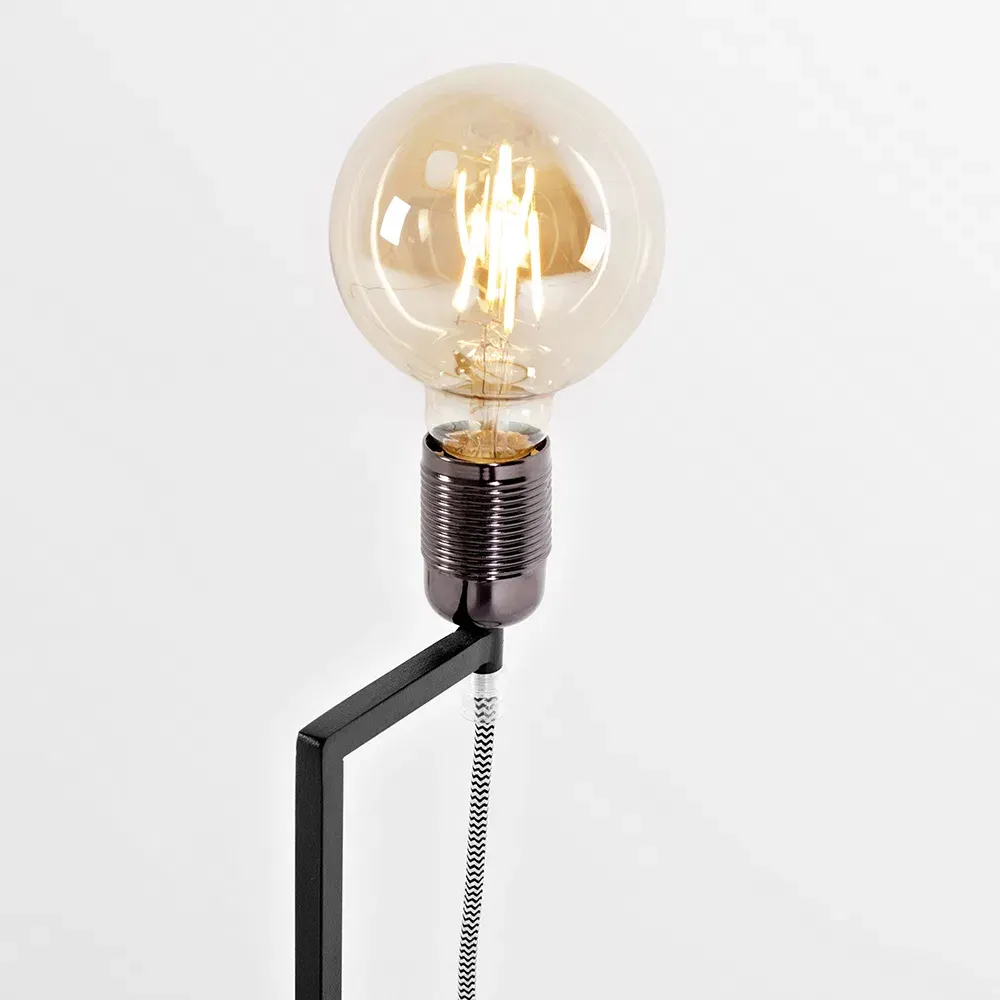Stol lampa STRANG stol – crna — stražnji prikaz