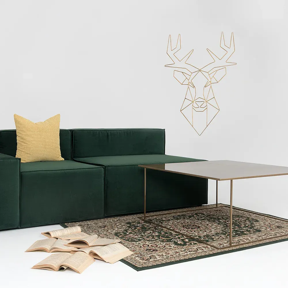 Klub stol WALT metal, zlatna — lifestyle prikaz