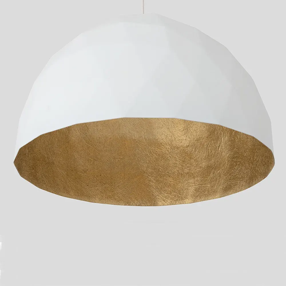 Plafonska lampa LEONARD L – zlatna-bijela — gornji prikaz