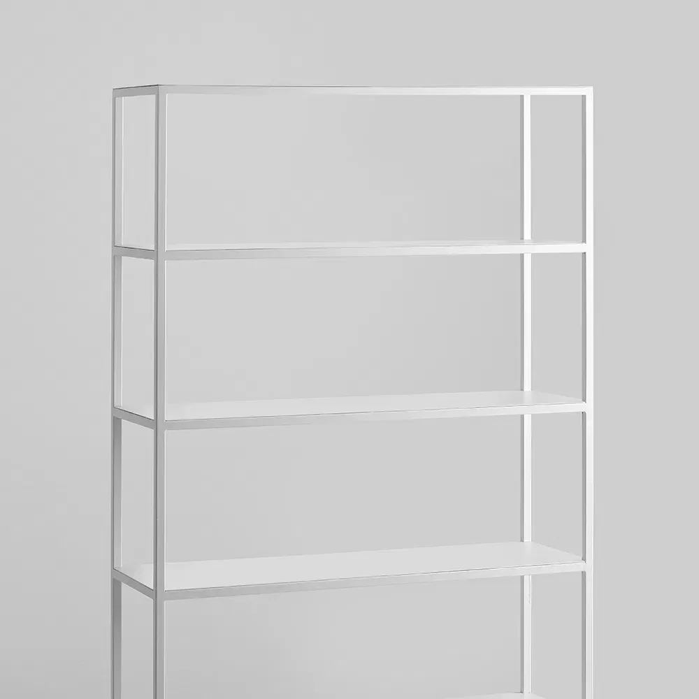 Knjižnica HYLLER metal, bijela — detalj
