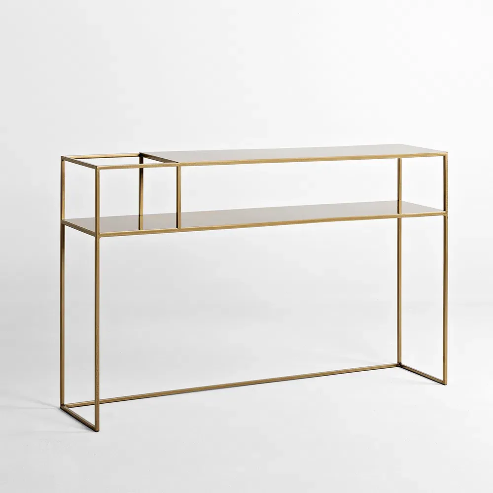 Konzolni stol SENSO FLOWER metal 120 25L zlatna — detalj
