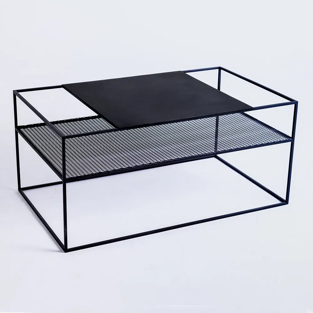 Klub stol MATRIX metal – crna — stražnji prikaz