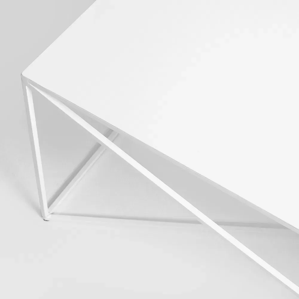 Klub stol MEMO metal 140, bijela — detalj