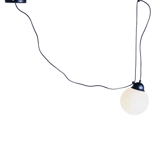 Viseća lampa POPO staklo M 1 - crna 20 | V&B Casa