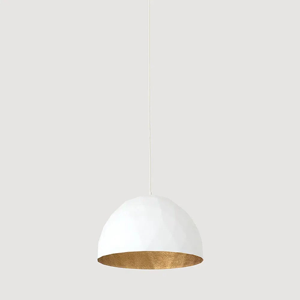 Plafonska lampa LEONARD M – zlatna-bijela — stražnji prikaz