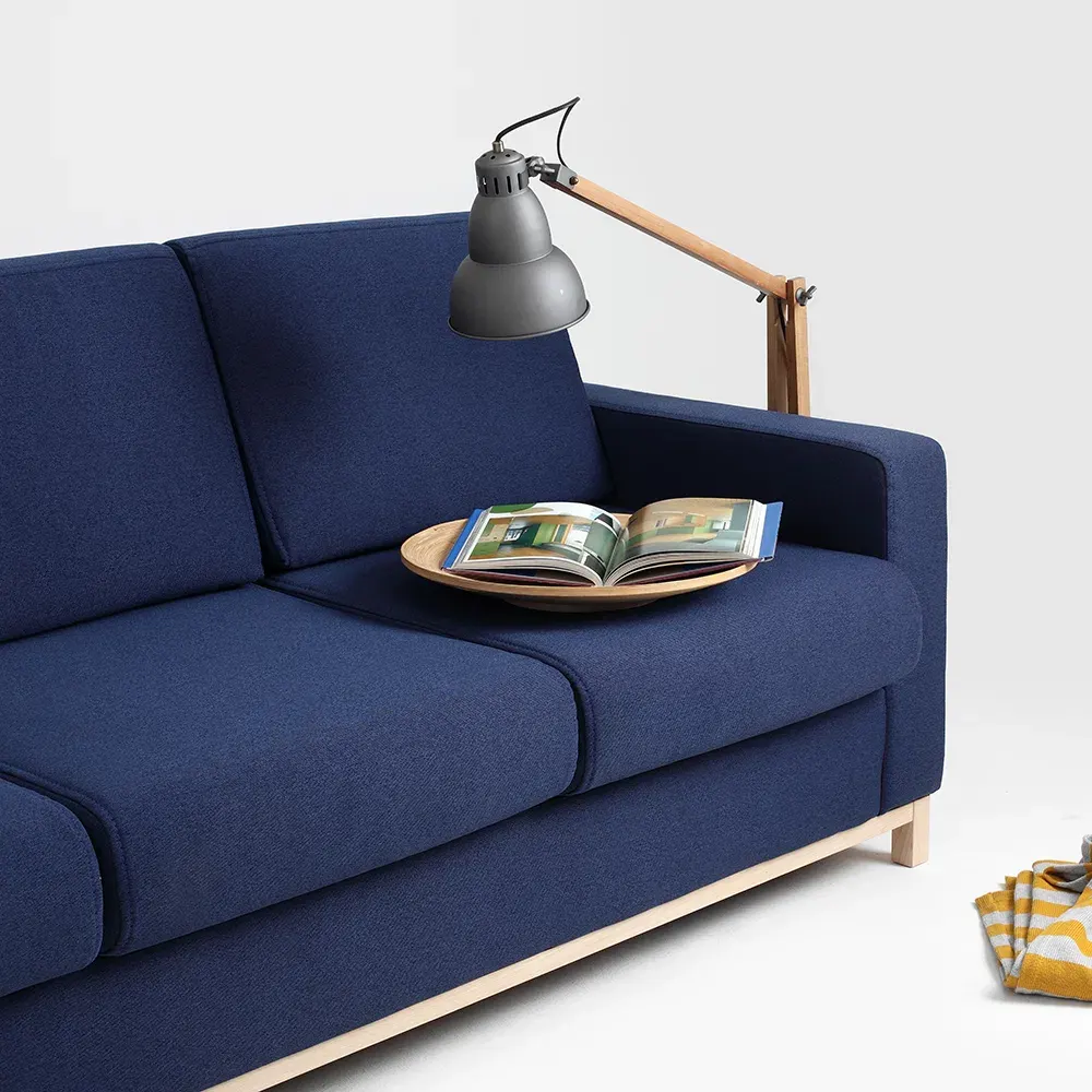 Trosjed krevet sofa SCANDIC, Inkjet, prirodni, Inky — stražnji prikaz