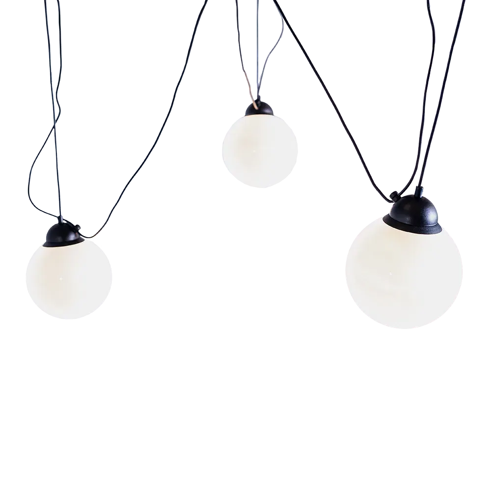 Viseća lampa POPO staklo M 3 – crna