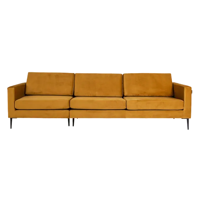 4 sjedalo sofa VERGAN - passion fruit, crna 264×88×82 | V&B Casa
