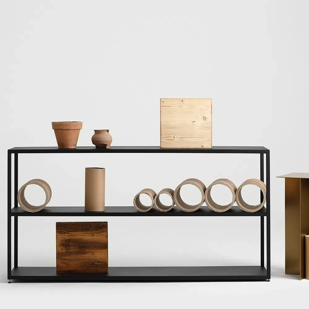 Knjižnica HYLLER metal, crna — detalj