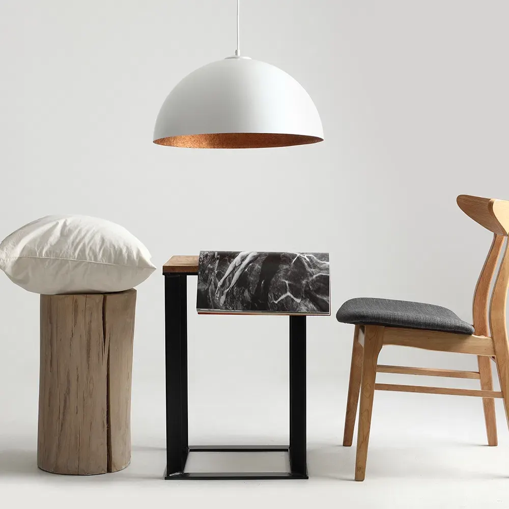 Plafonska lampa LORD 50 – bakreno-bijela — detalj