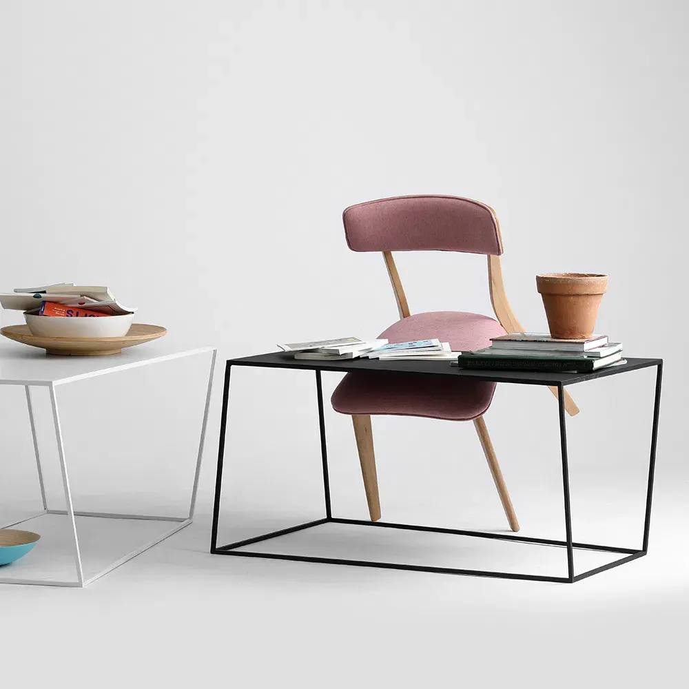 Klub stol ZAK metal 100, crna — detalj
