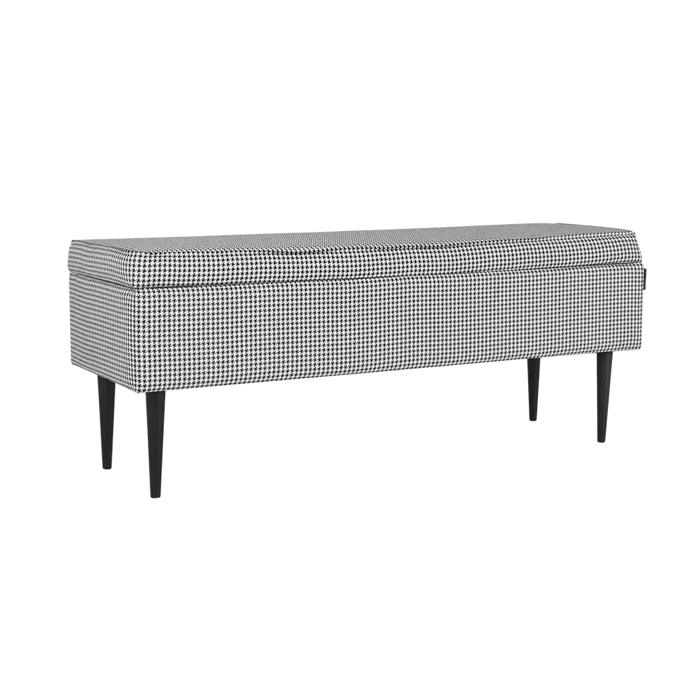 Tabure EDI 120, crna, tamni houndstooth