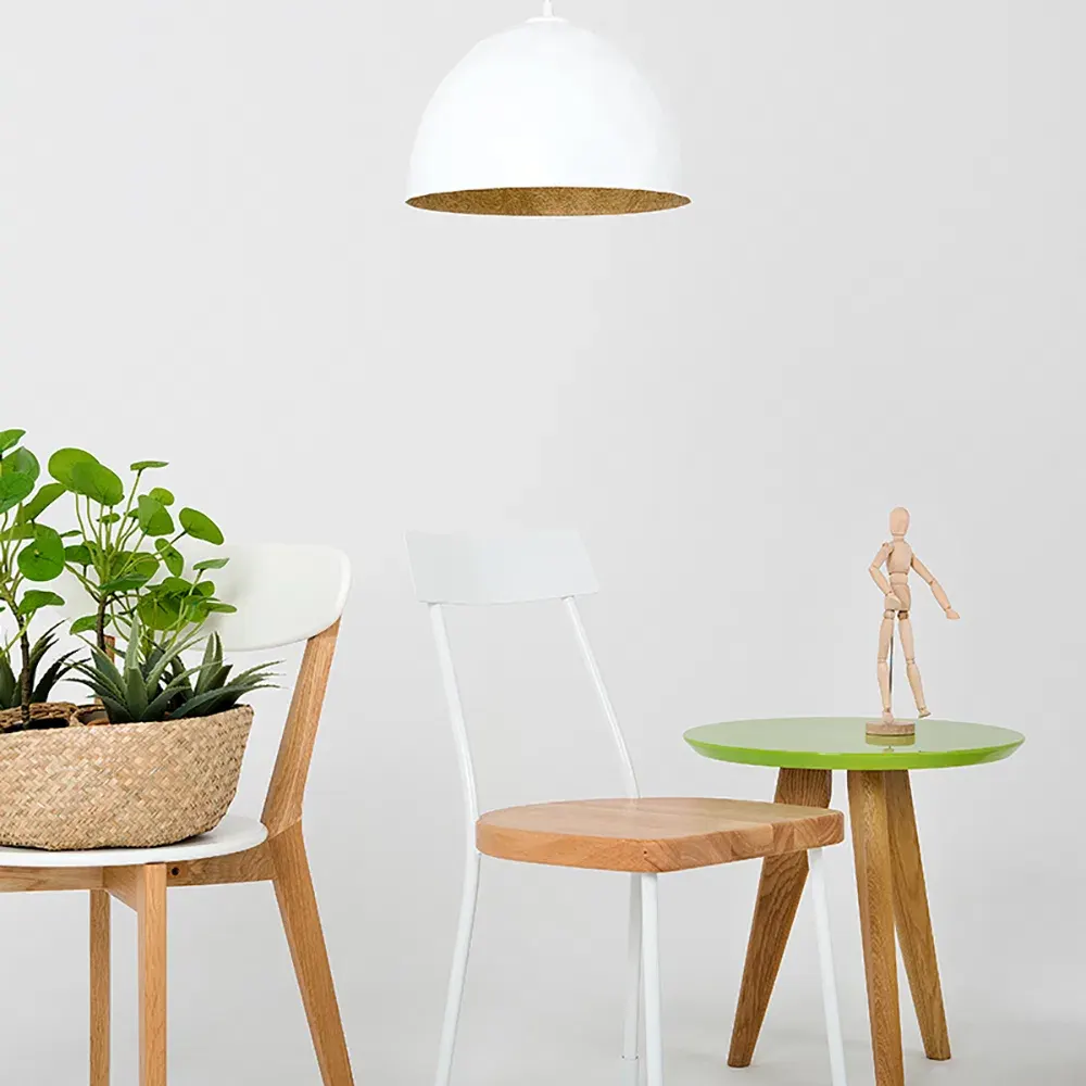 Plafonska lampa LEONARD M – zlatna-bijela — detalj
