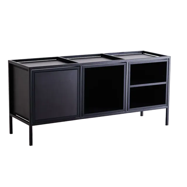 Regal SKAP crna 3R1 MIX — ploča za namještaj 145×40×60