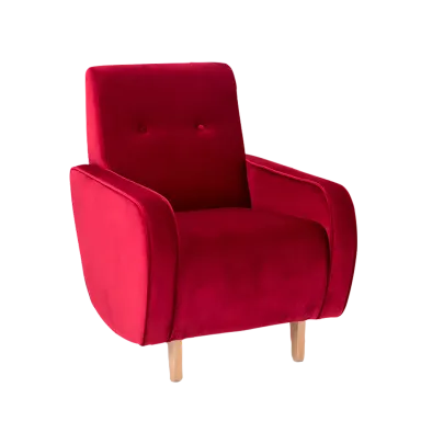 Naslonjač PANDA - juicy cranberry, prirodni