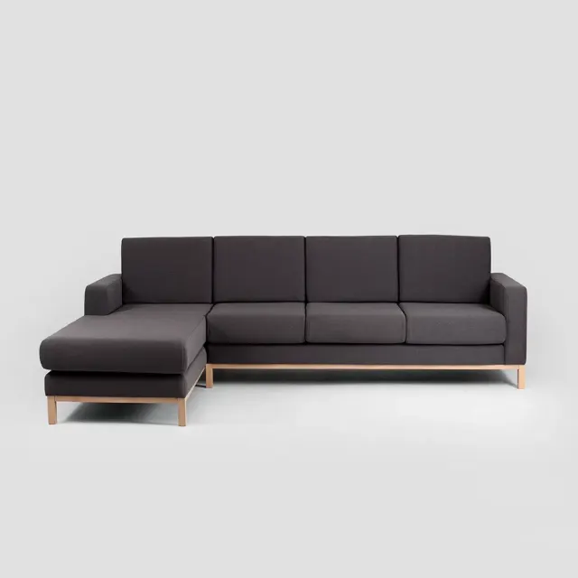 Trosjed kutna lijeva sofa SCANDIC, Carbon, Natura 282×164×90 | V&B Casa