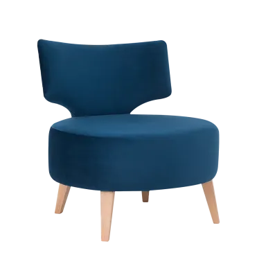 Naslonjač FLIPPIN - chokeberry, prirodni