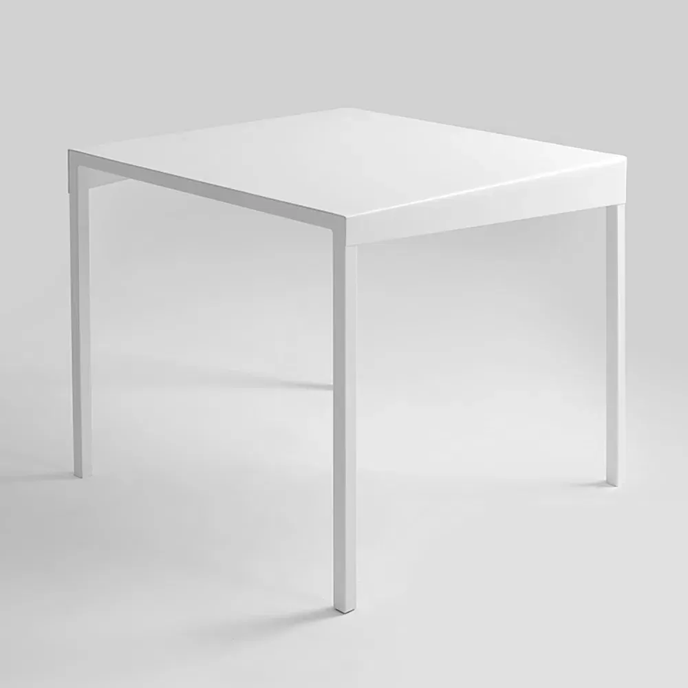 Klub stol OBROOS metal 50, bijela — detalj