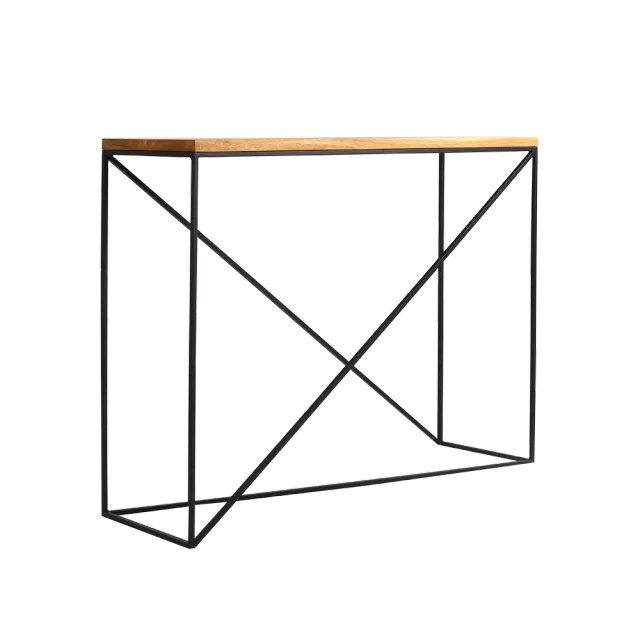 Konzolni stol MEMO drvo 100, hrast furnir, crna 100×30×75 | V&B Casa