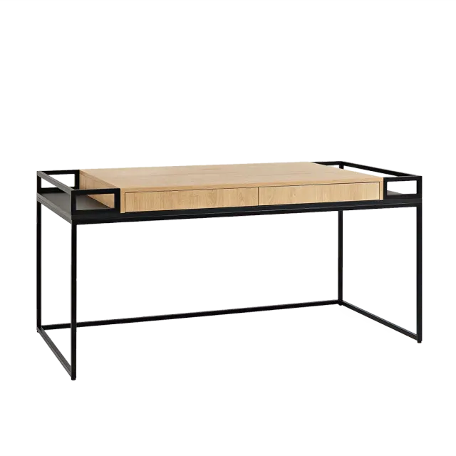 Radni stol K16 160 hrast crna — hrast furnir 160×78×76