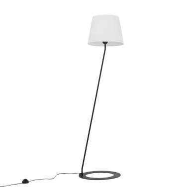 Podna lampa SHADE lampa- bijela SHADE crna noga, bijela/crna