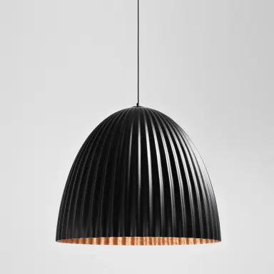 Viseća lampa PLISSART L - crna/bakrena, crna/bakar