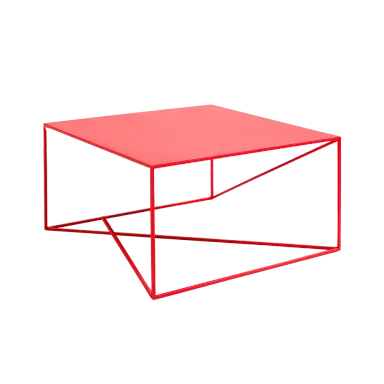 Klub stol MEMO metal, crvena