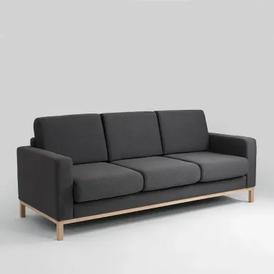 Trosjed krevet sofa SCANDIC, Carbon, prirodni