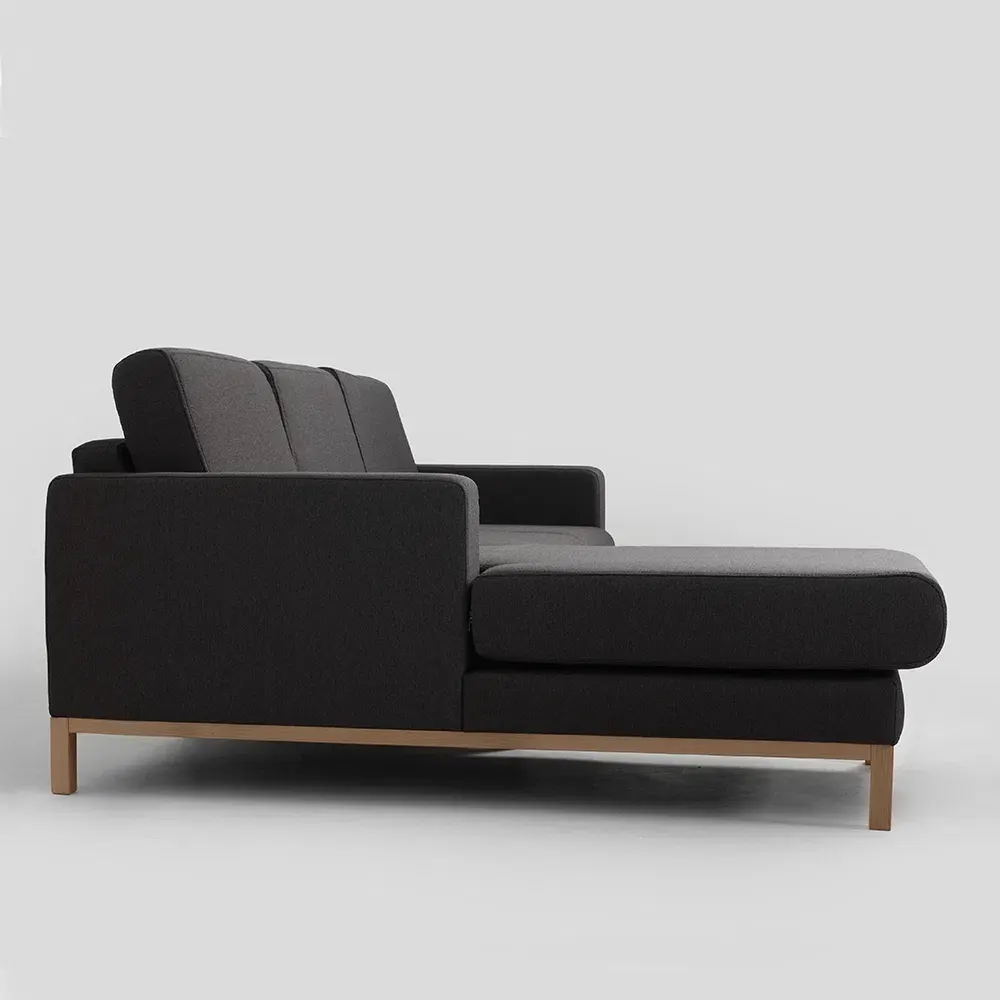 Dvosjed kutna lijeva sofa, SCANDIC, Carbon, prirodni — slika 8