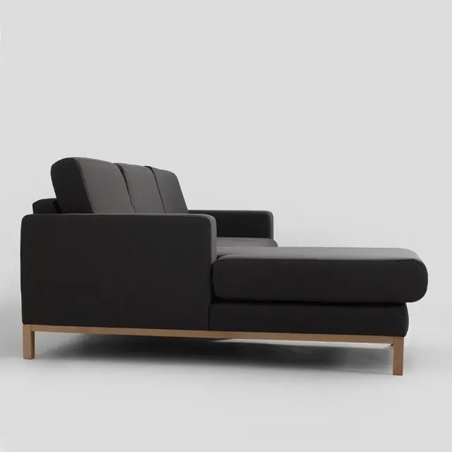Dvosjed kutna lijeva sofa, SCANDIC, Carbon 215×164×90