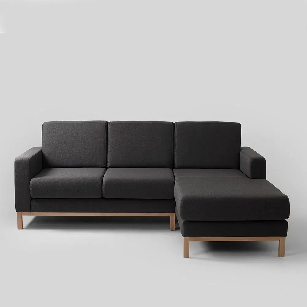 Dvosjed kutna desna sofa SCANDIC, Carbon, prirodni — slika 7