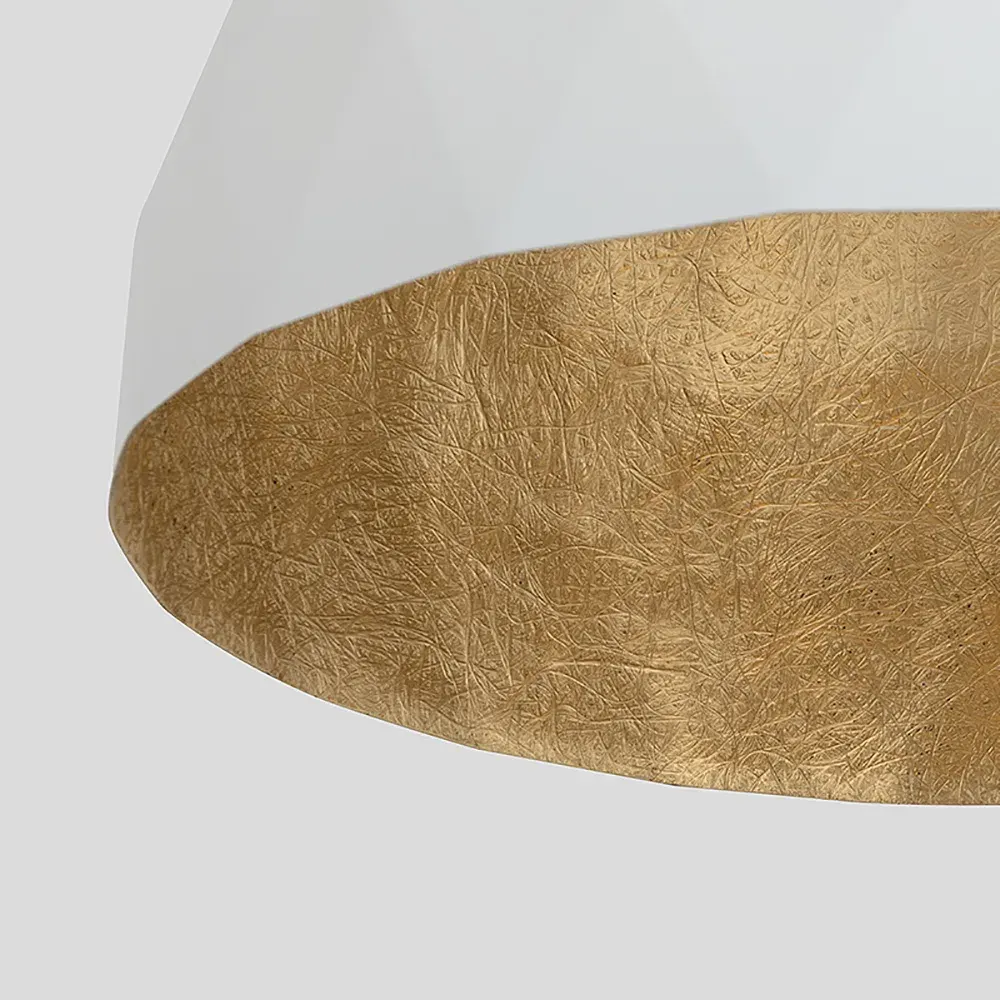 Plafonska lampa LEONARD M – zlatna-bijela — gornji prikaz