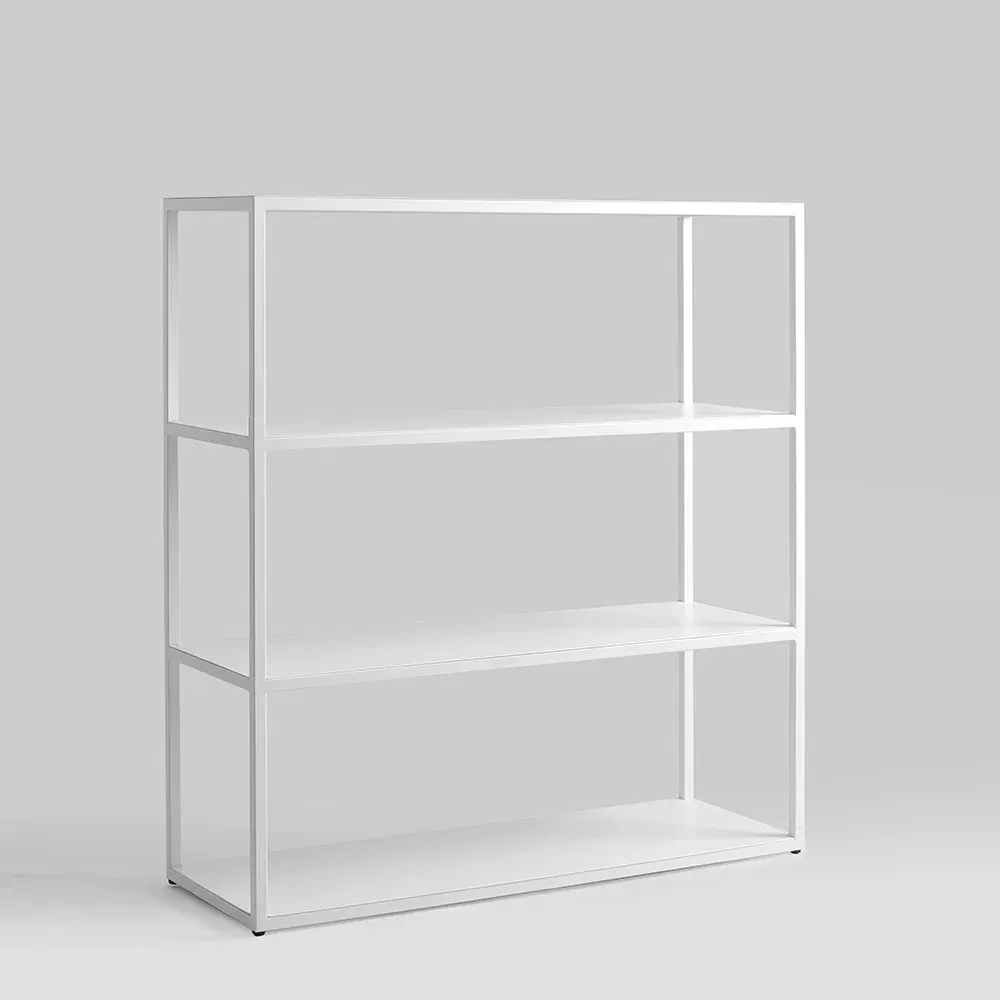 Stalak za knjige HYLLER metal, bijela — lifestyle prikaz