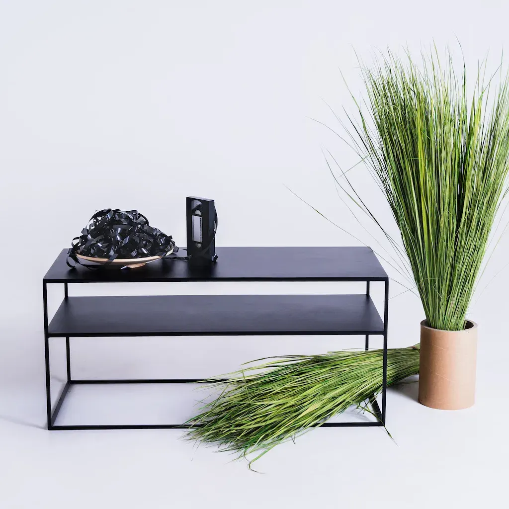 RTV stol TENSIO 2 FLOOR metal – crna — stražnji prikaz