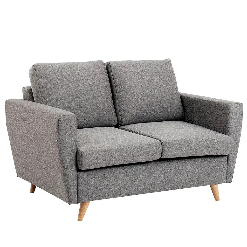 Sofa LOVER dvosjed – steel, prirodni, čelik siva