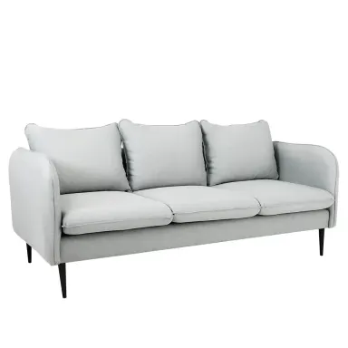 Sofa POSH crna trosjed - platina, platina siva