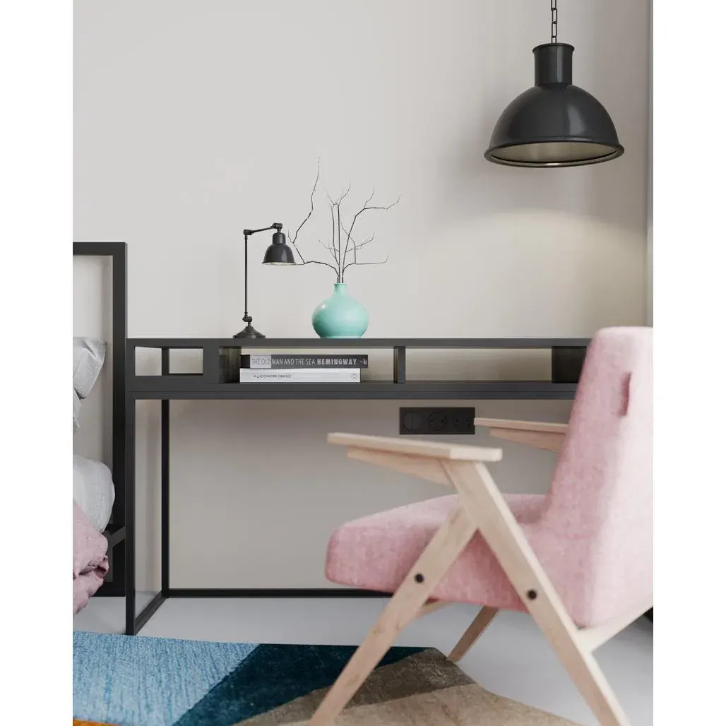 FREJA stolna lampa, crna/ antracit — bočni prikaz