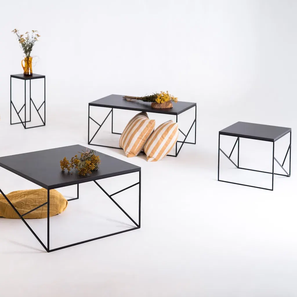 Klub stol FANCY BASIC 50 – crna — detalj