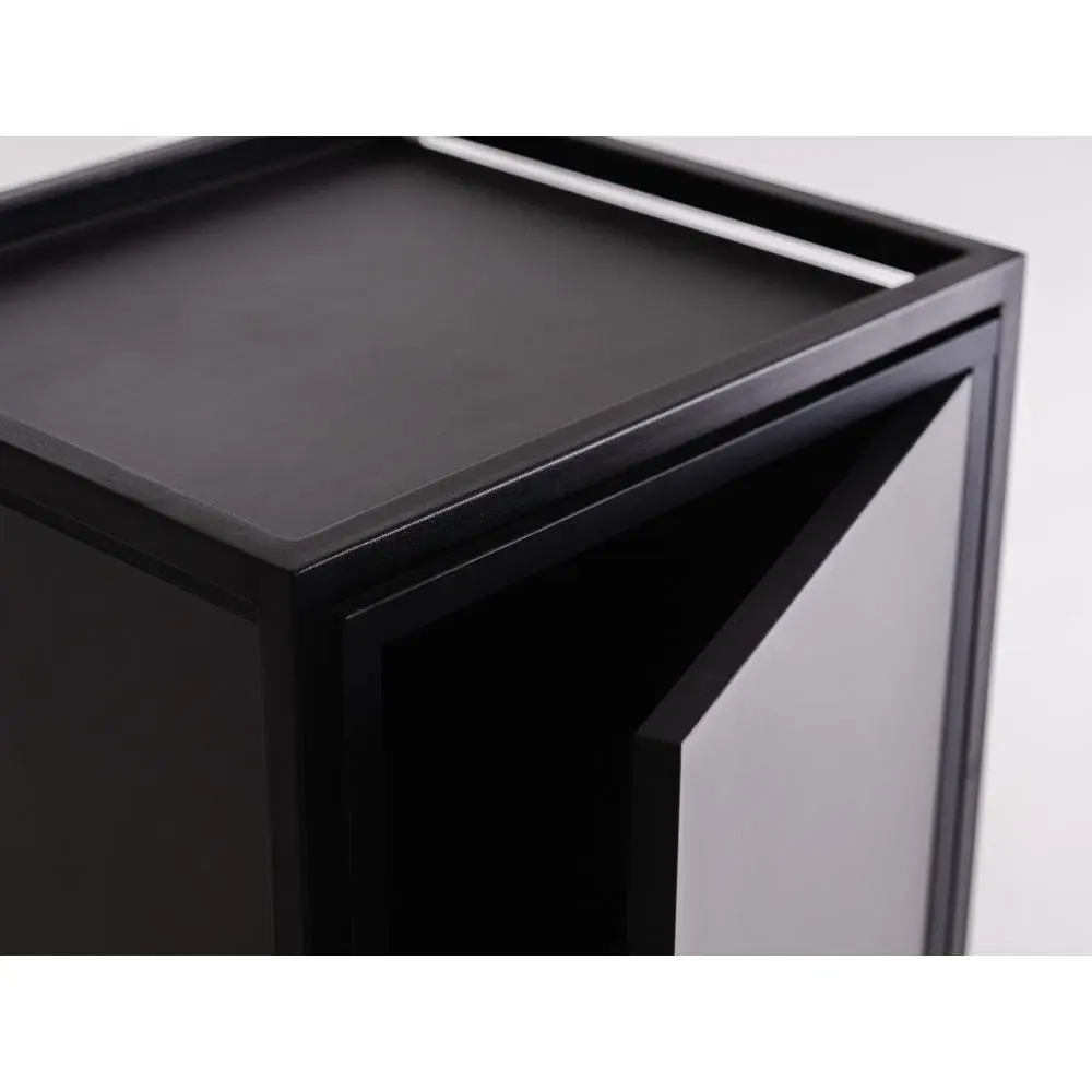 Regal SKAP crna 1R1 DOOR — bočni prikaz