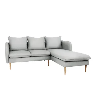 Kutna garnitura POSH P drvo- platina, prirodni, platina siva