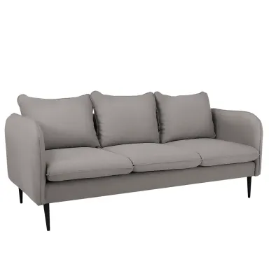 Sofa POSH crna trosjed - steel, čelik siva