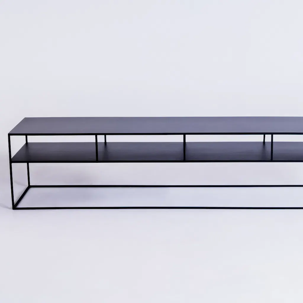 RTV stol TENSIO 2 FLOOR metal – crna — bočni prikaz