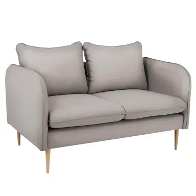 Sofa POSH drvo dvosjed - steel, prirodni, čelik siva